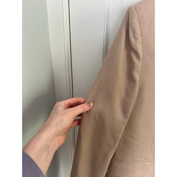 Stella McCartney Women's 40 US 4/6 Tan Blazer Jacket Single Button Breasted FLAW - Picture 7 of 16